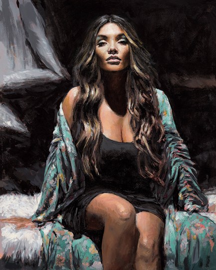 Angelica by Fabian Perez - Embellished Limited Edition on Canvas